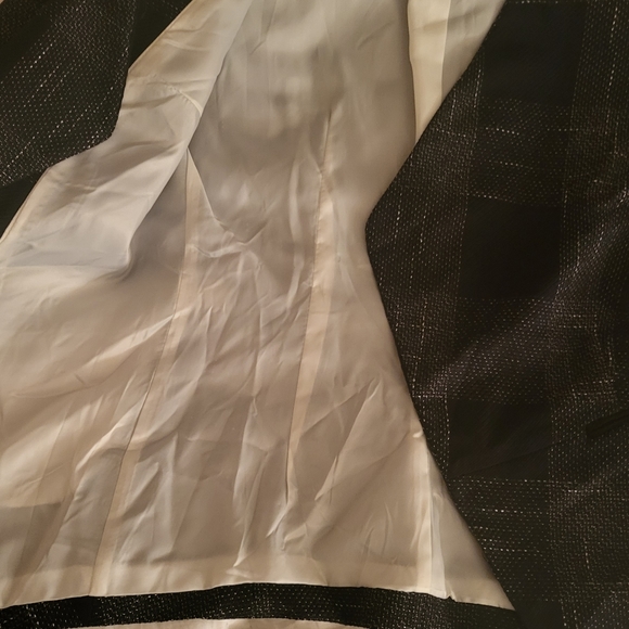 H&M coordinated set blazer & pants tartan black/off white size 8 nwot - Picture 14 of 16